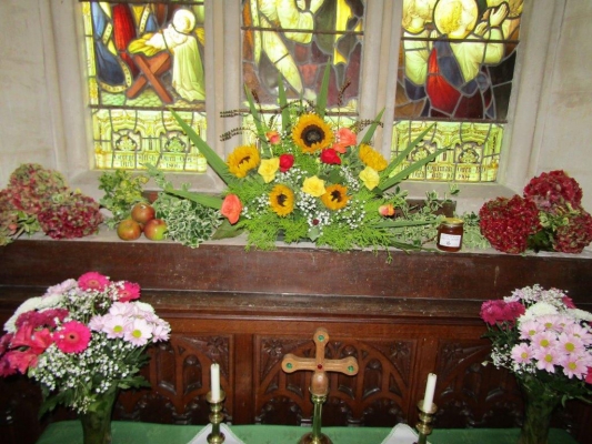 2017 - Harvest Flowers on the Altar