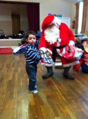 Freddie meets Father Christmas at Toddler Group