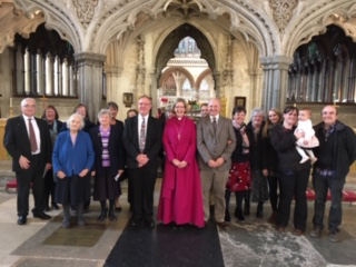 Supporters at the Confirmation Service at Exeter Cathedral