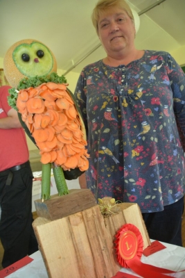Mandy Cotter made a vegetable owl (Image: Lewis Clarke) 