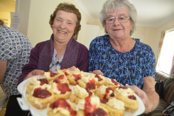 Sheila Greenslade and Rita Tapp with a selection of scones (Image: Lewis Clarke)