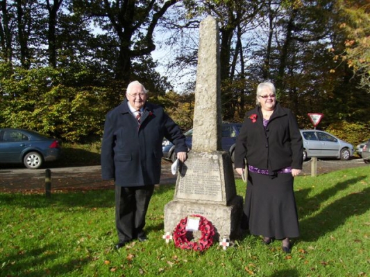 Derek and Mary at Rackenford\~s Rememberance Servi